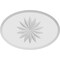 Ekena Millwork Standard Dalton Flower Rosette With Beveled Edge, 6"W x 4"H x 1"P ROSP060X040X100DAL10 - alternate 2